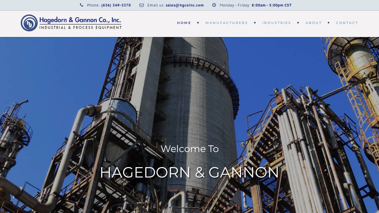 Hagedorn & Gannon Co., INC website screenshot
