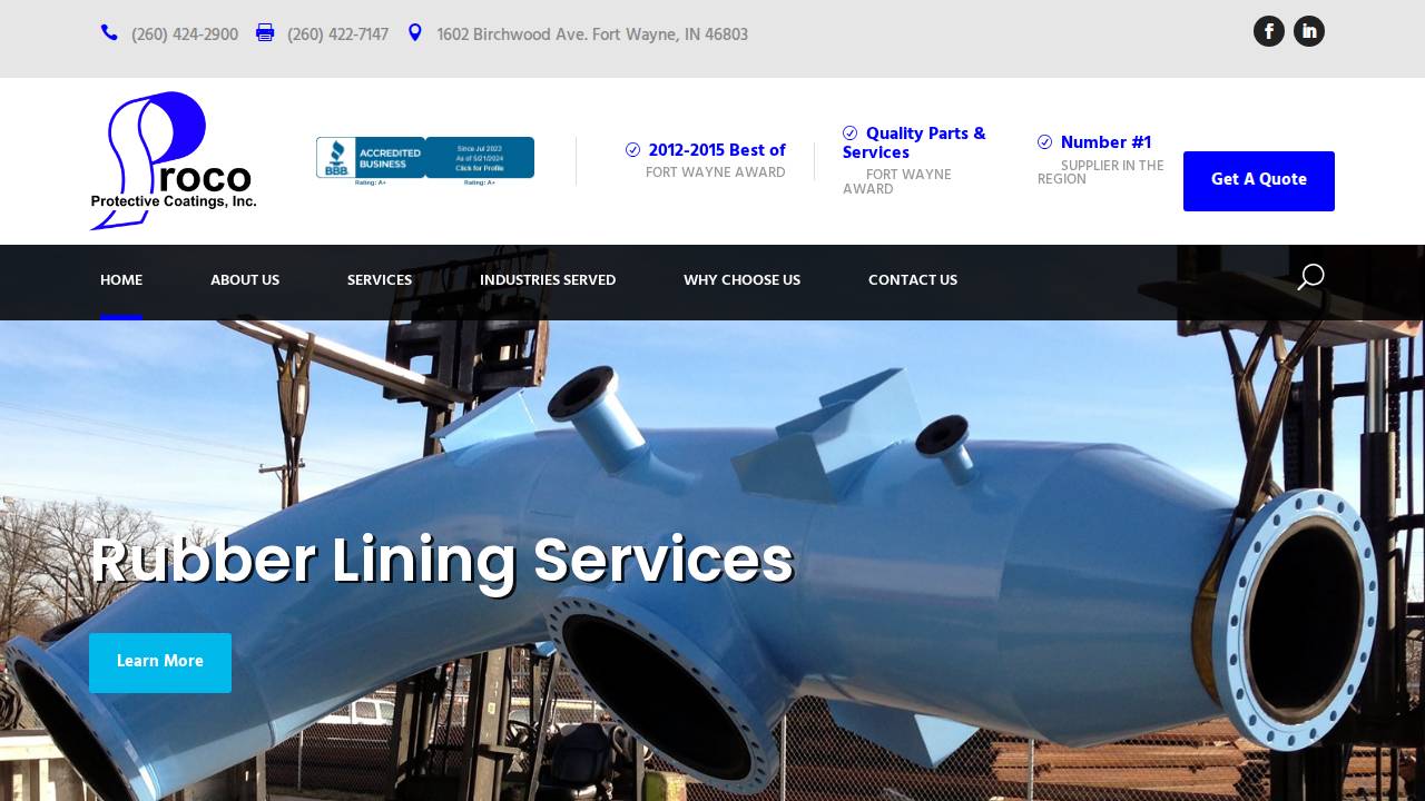 Protective Coatings INC website screenshot