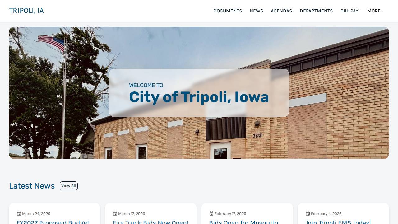 Tripoli Area Recreation Inc website screenshot