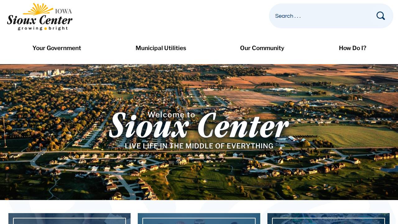 Sioux Center Comm Cemetery website screenshot