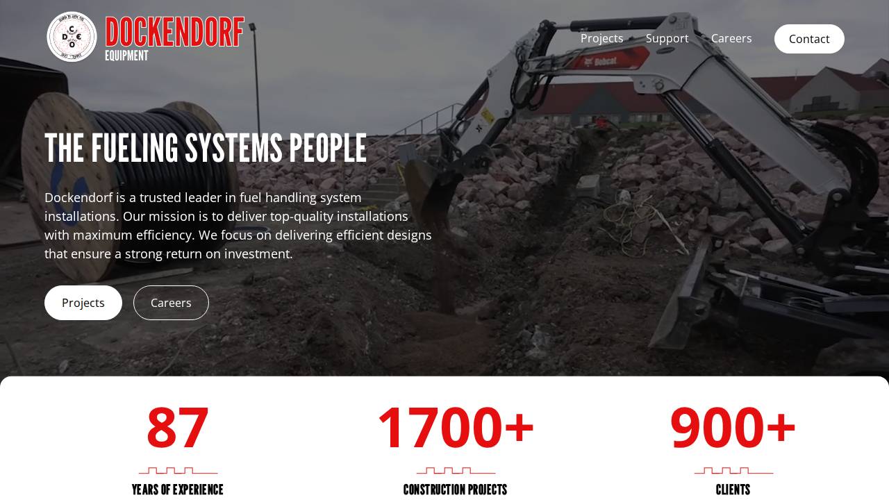 Dockendorf Equipment CO INC website screenshot