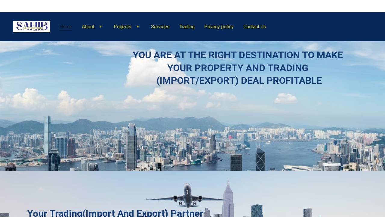 Sahibs Enterprises website screenshot