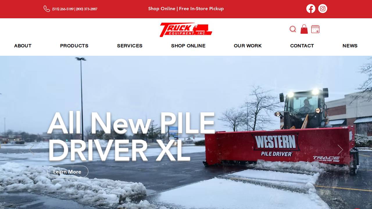 Truck Equipment INC website screenshot