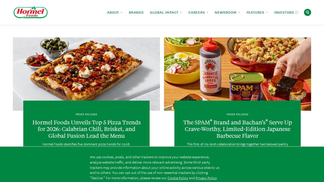 Hormel Foods Corporation, Algona website screenshot