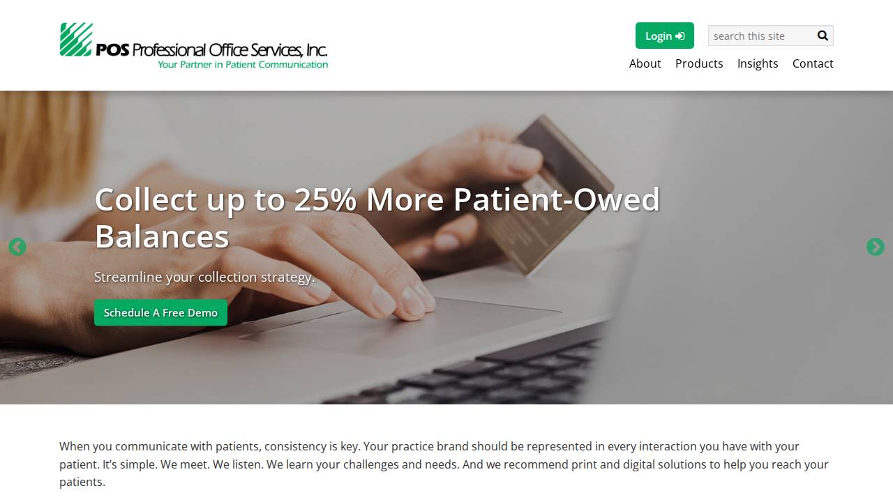 POS INC website screenshot