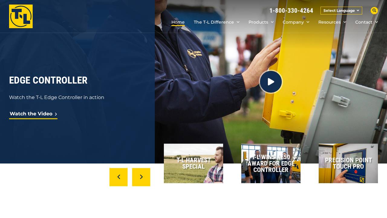 T L Irrigation Company website screenshot