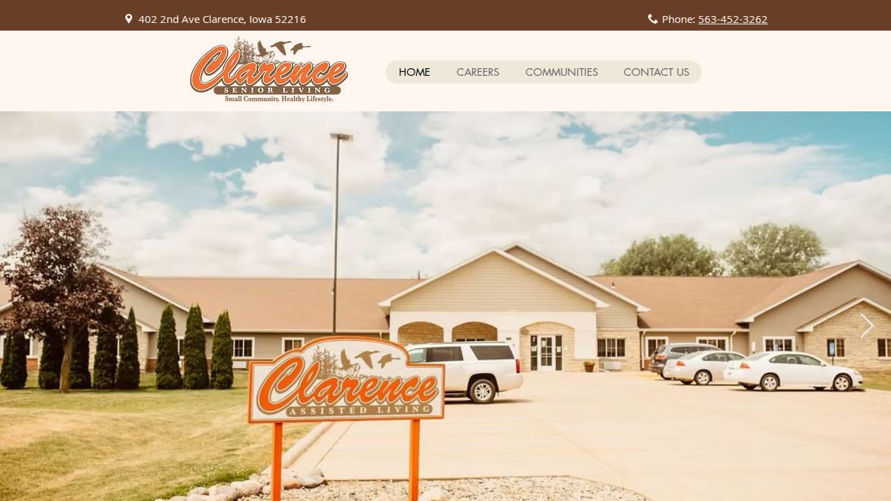 Clarence Nursing Home Inc, Clarence Nursing Home website screenshot