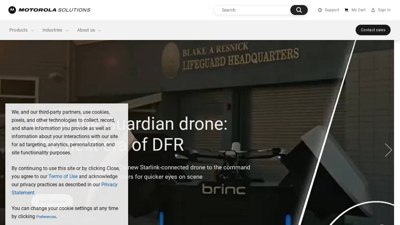 Motorola Solutions INC website screenshot