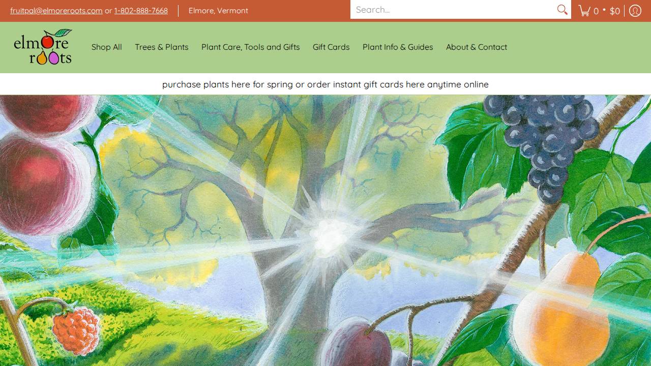 Elmore Nursery Company website screenshot