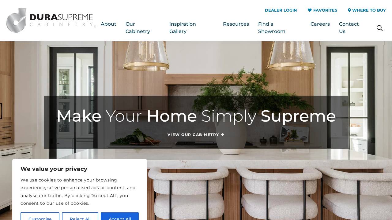 Dura Supreme INC website screenshot