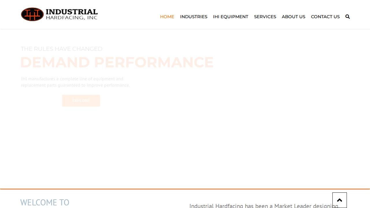 Industrial Hardfacing INC website screenshot
