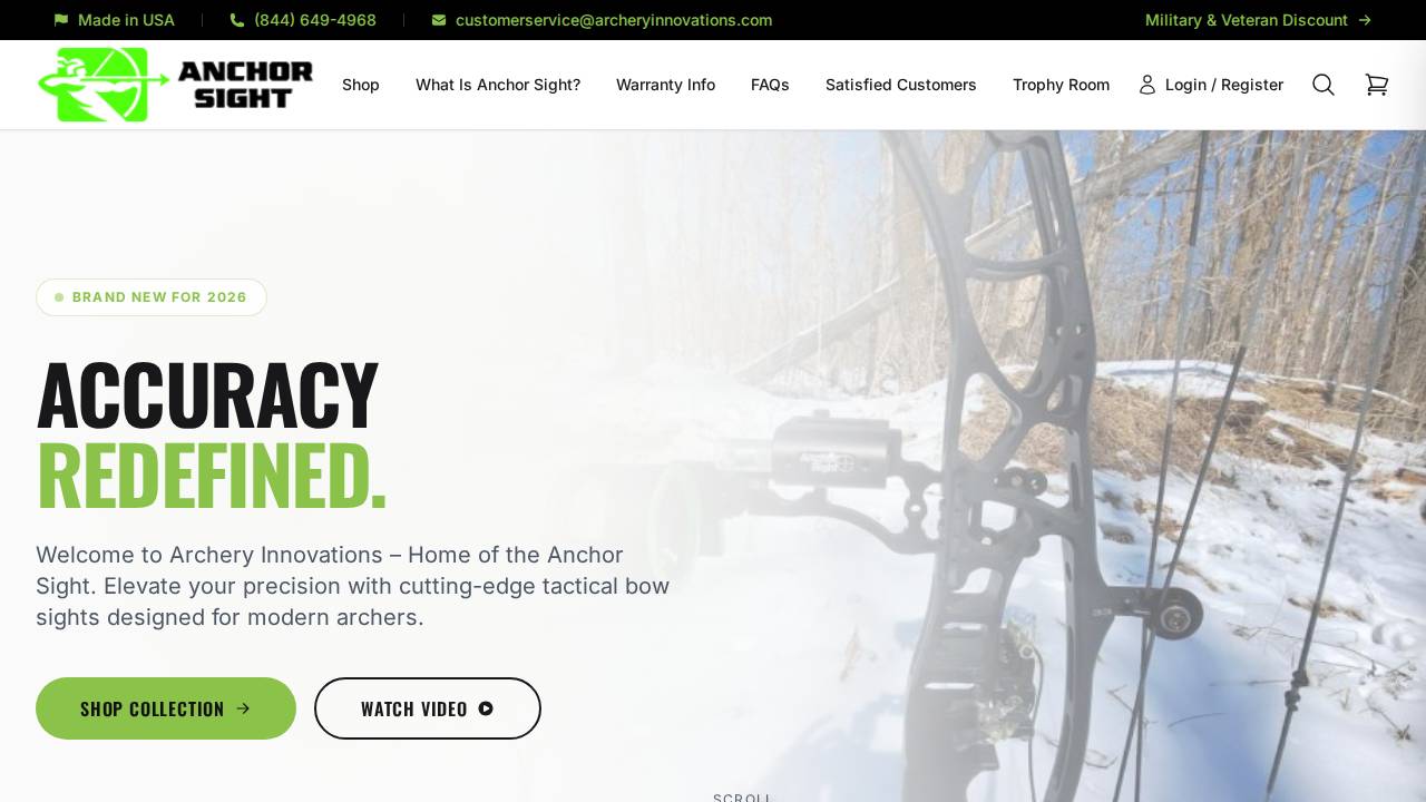 Archery Innovations Llc, Archery Innovations website screenshot