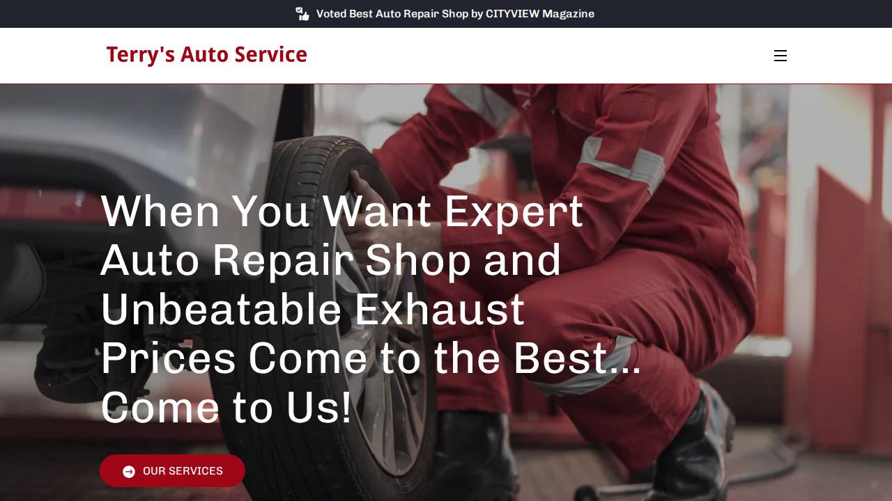 Collier, Terry L; Terrys Auto Repair & Sales website screenshot