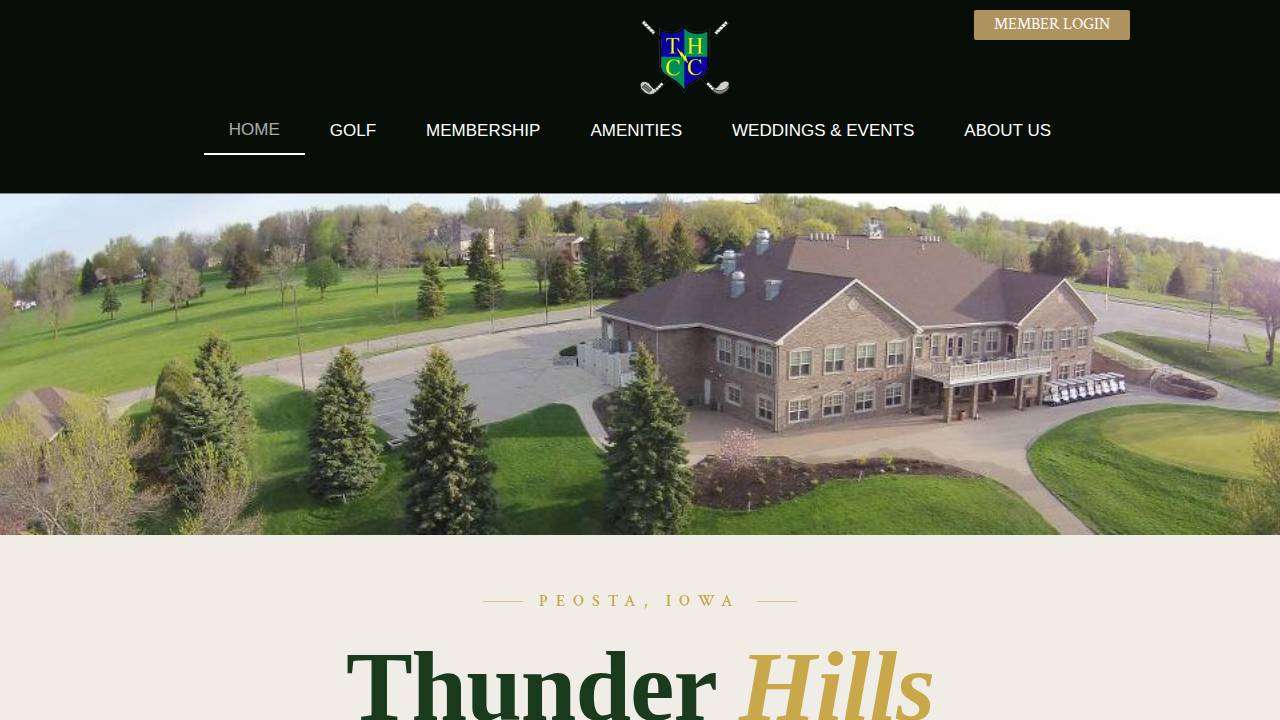 Thunder Hills Country Club, Thunder Hills Country Club, Inc. website screenshot