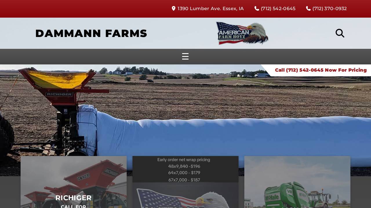 Damman Company, Damman CO website screenshot