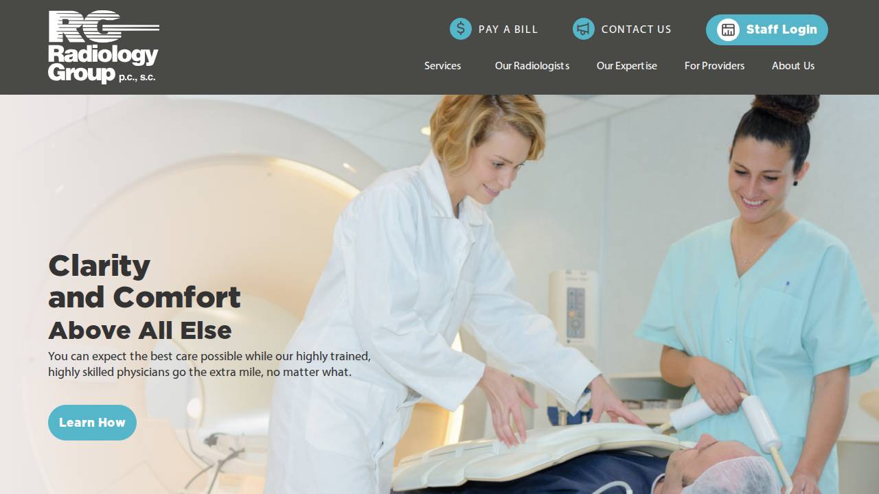 Radiology Group PC SC website screenshot