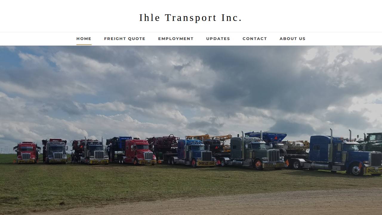 Ihle Transport INC website screenshot