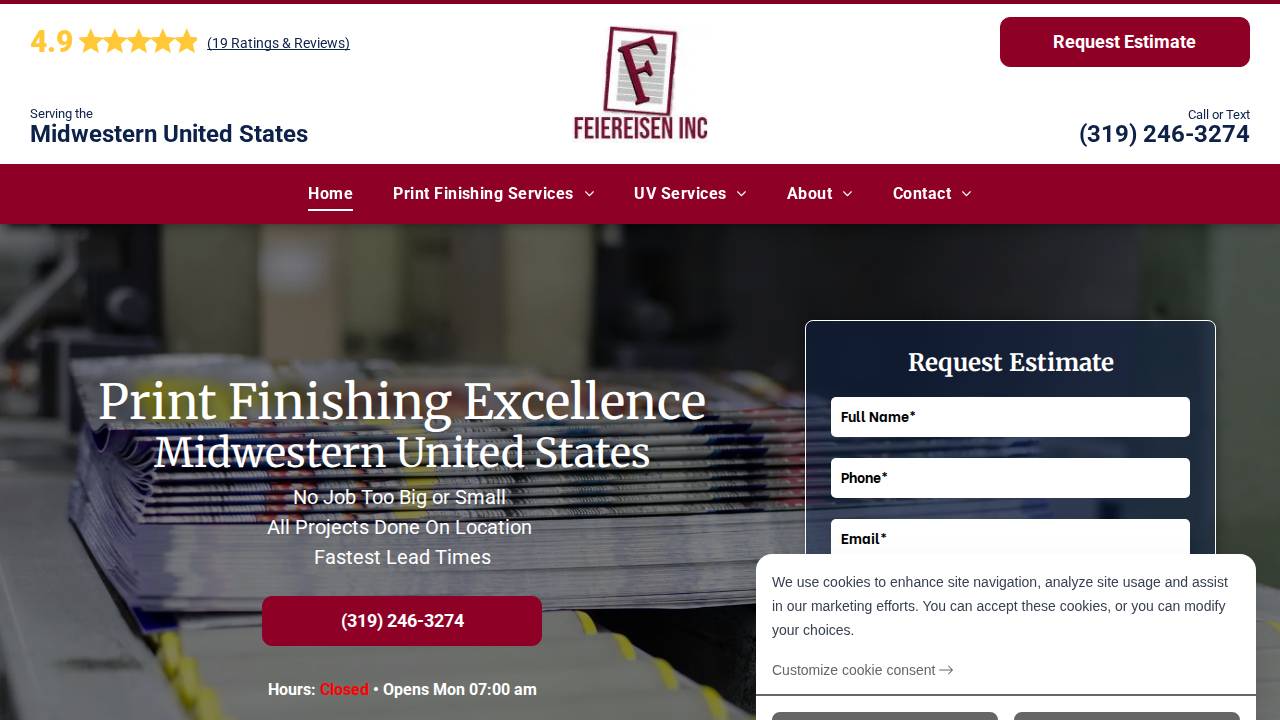 Feiereisen INC website screenshot