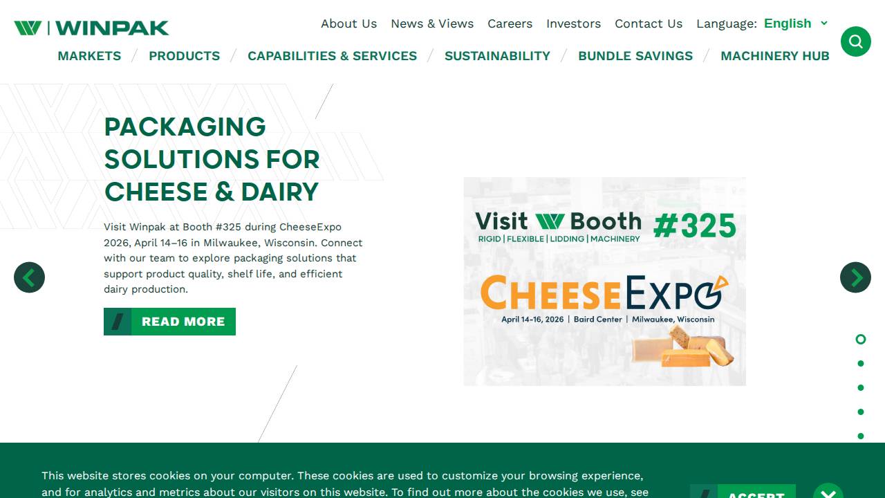 Winpak Ltd, Winpak Portion Packaging INC website screenshot