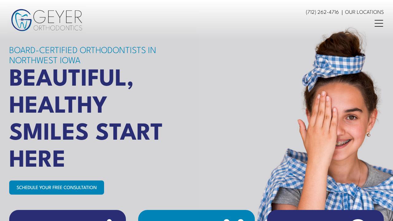Geyer Orthodontics, P.c. website screenshot