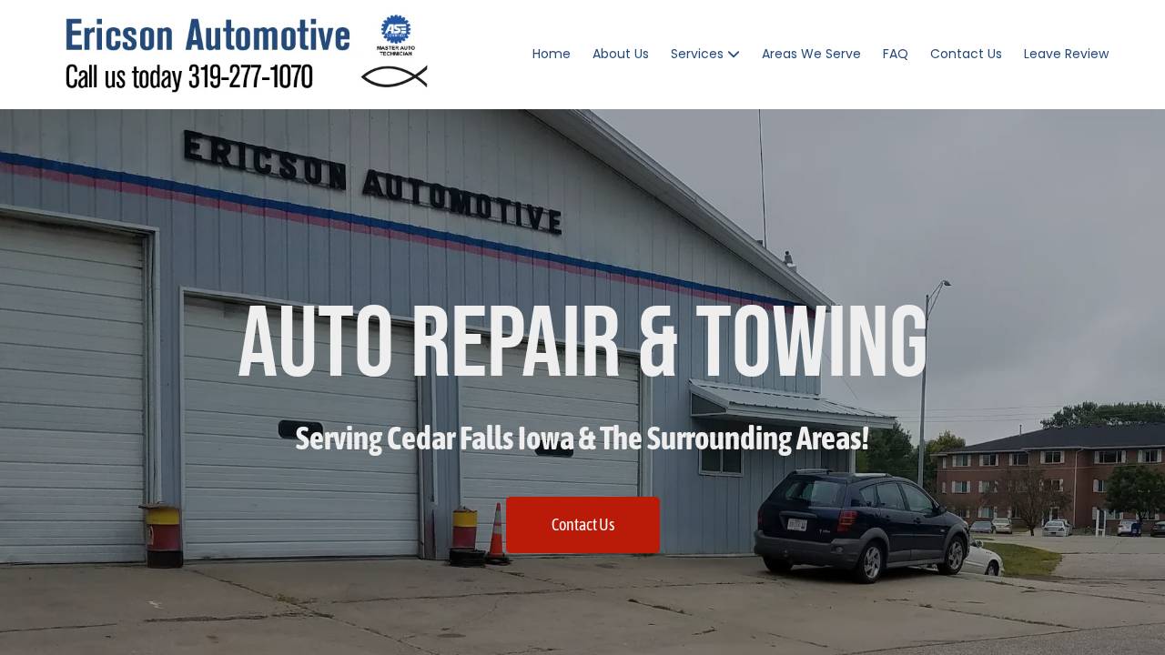 Ericson, G Charles; Ericson Automotive website screenshot
