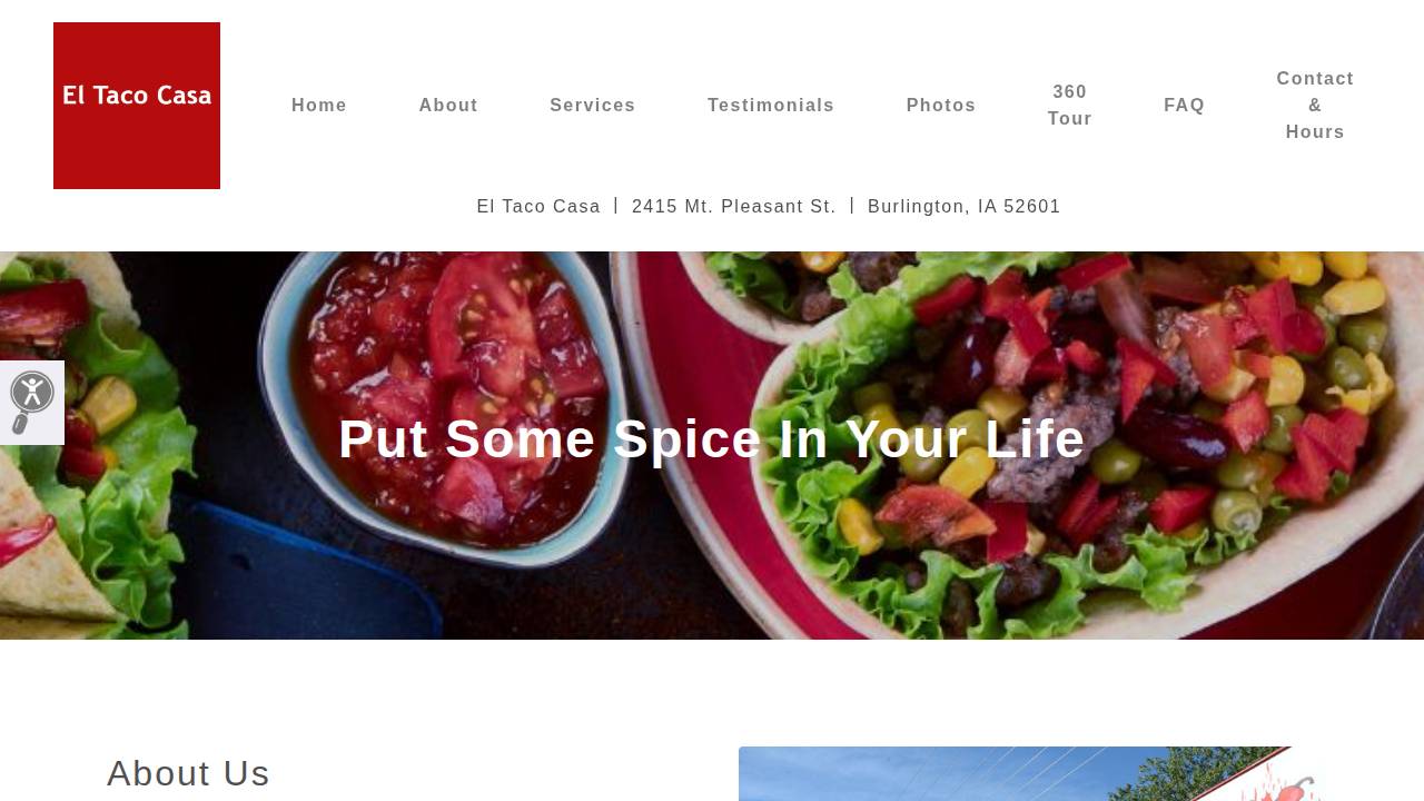 EL Taco Casa INC website screenshot