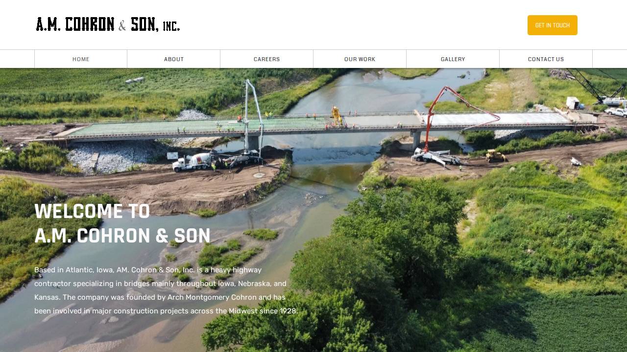 A M Cohron & SON INC website screenshot