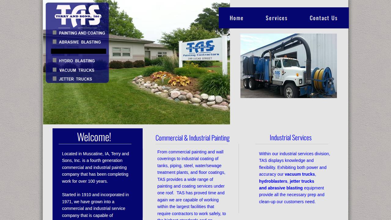 Terry AND Sons Painting Contractors website screenshot