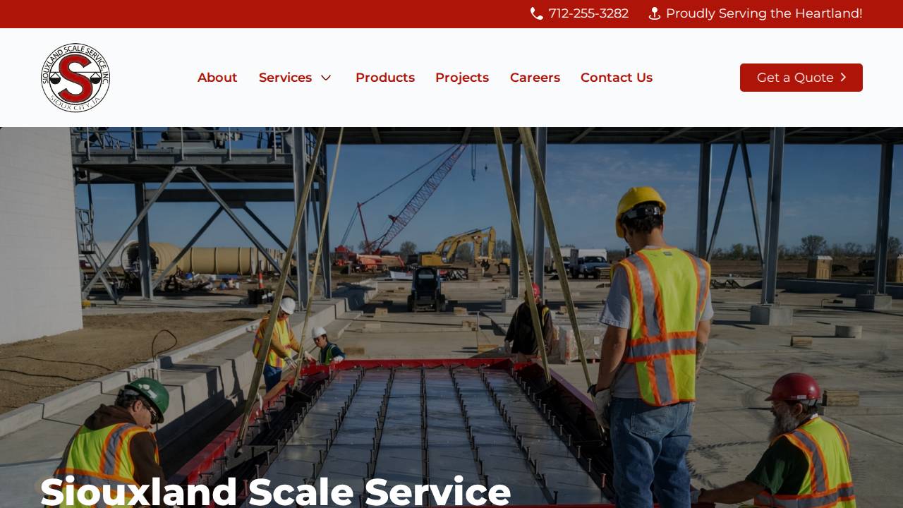 Siouxland Scale Service INC website screenshot