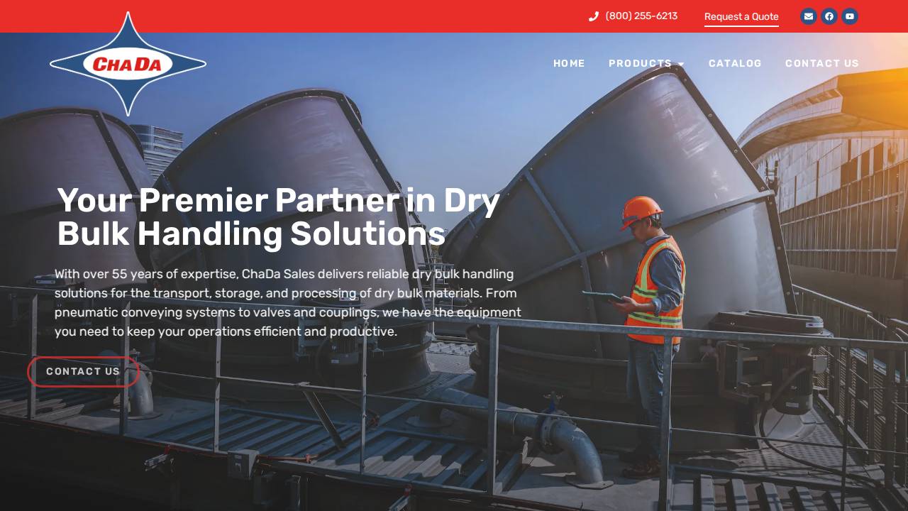 Chada Sales website screenshot