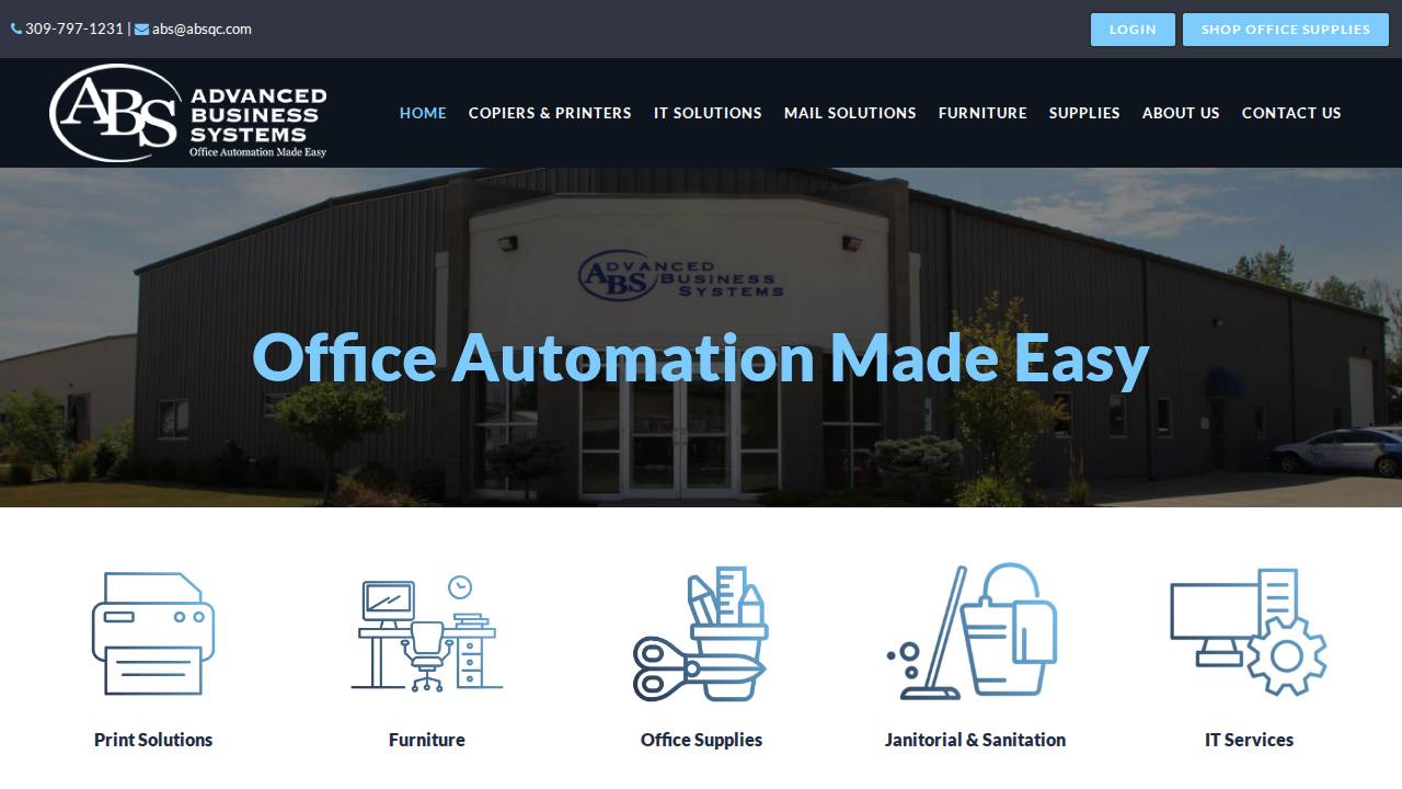 Advanced Business Systems website screenshot