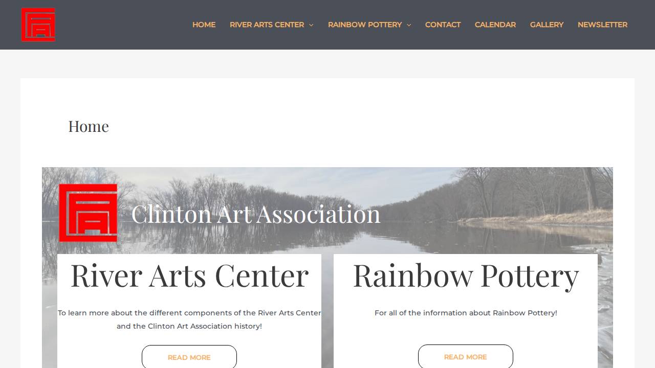 Clinton ART Association website screenshot