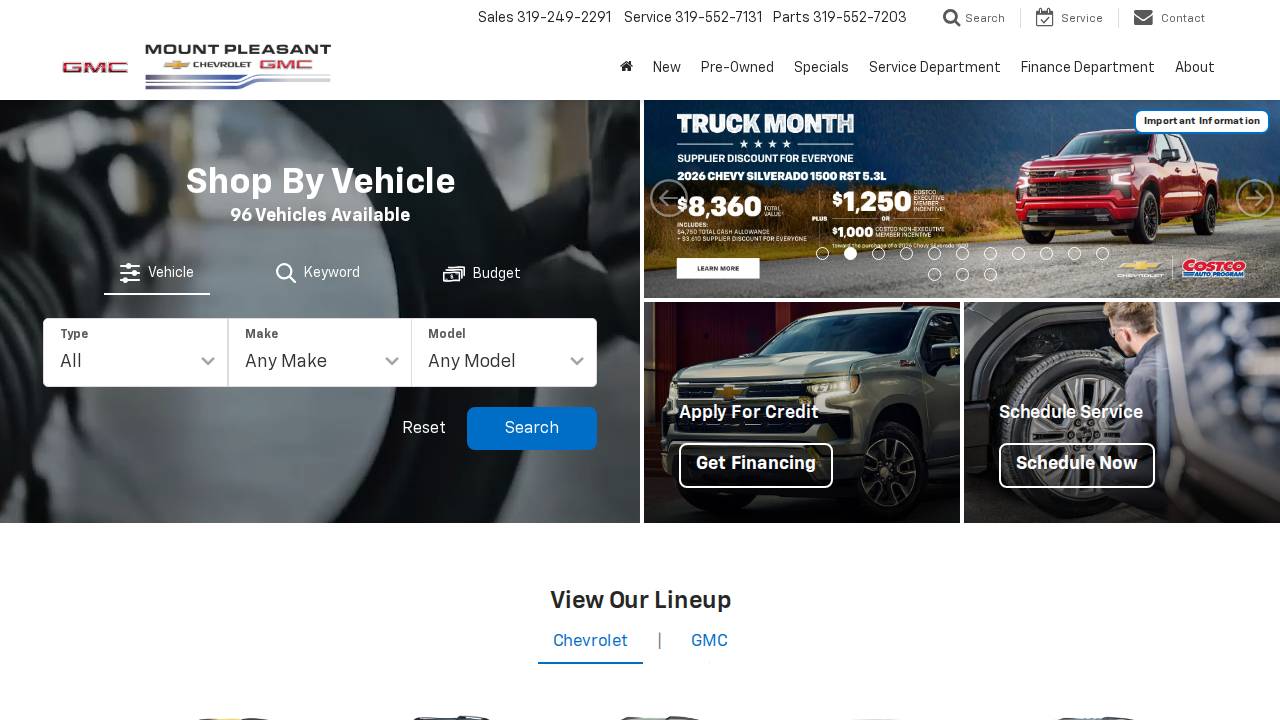 Mcwhirter Chev Buick website screenshot