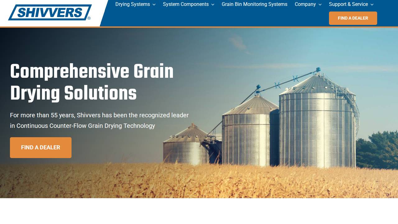 Shivvers INC website screenshot