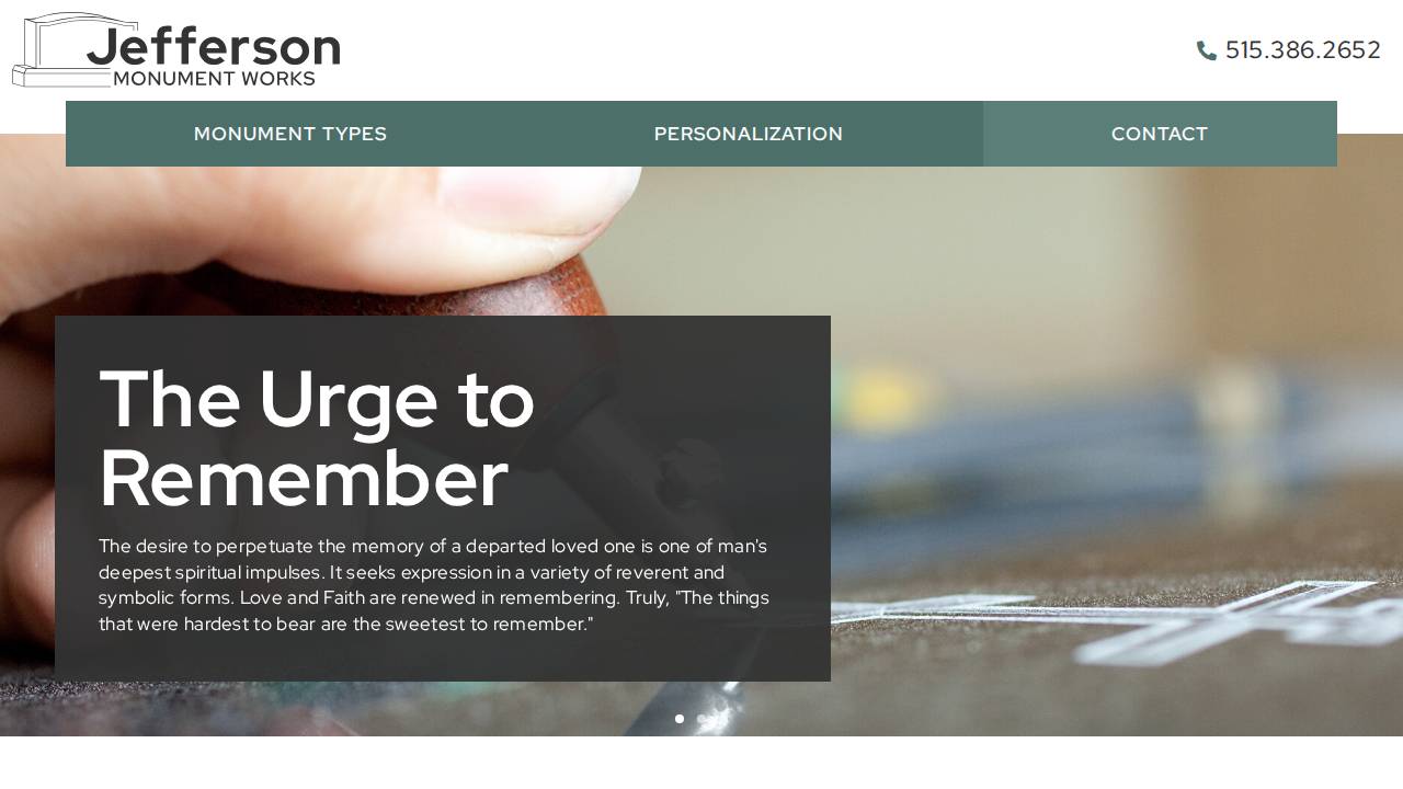 Central Iowa Memorials INC website screenshot