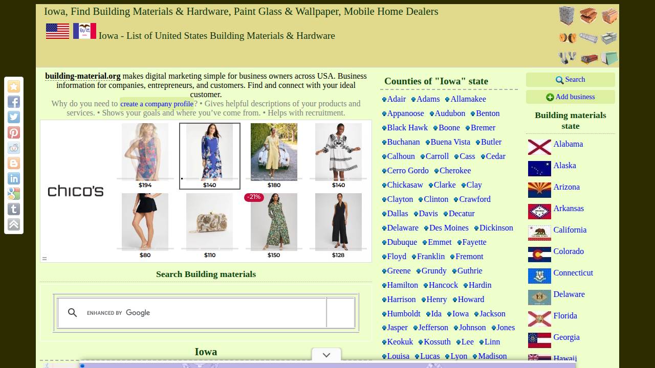 Derald Noble website screenshot