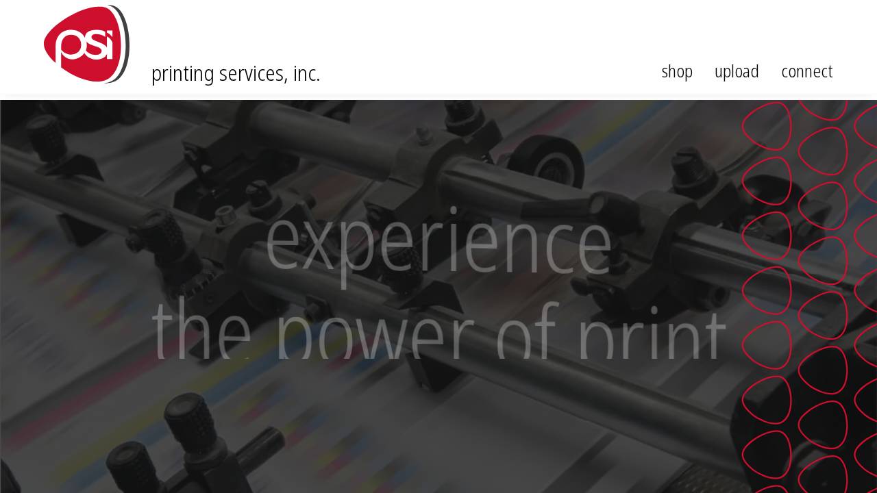 Printing Services INC website screenshot