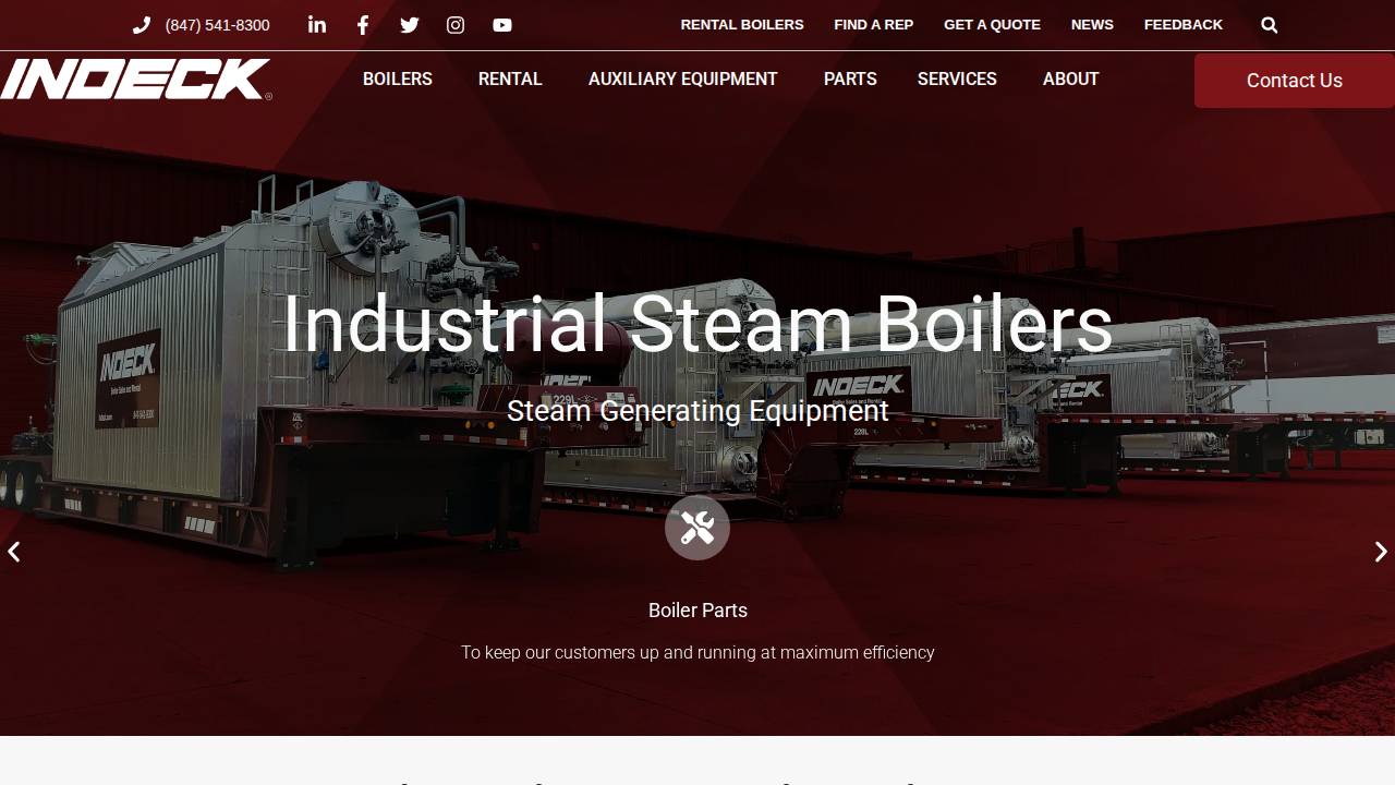 Indeck Power Equipment CO website screenshot