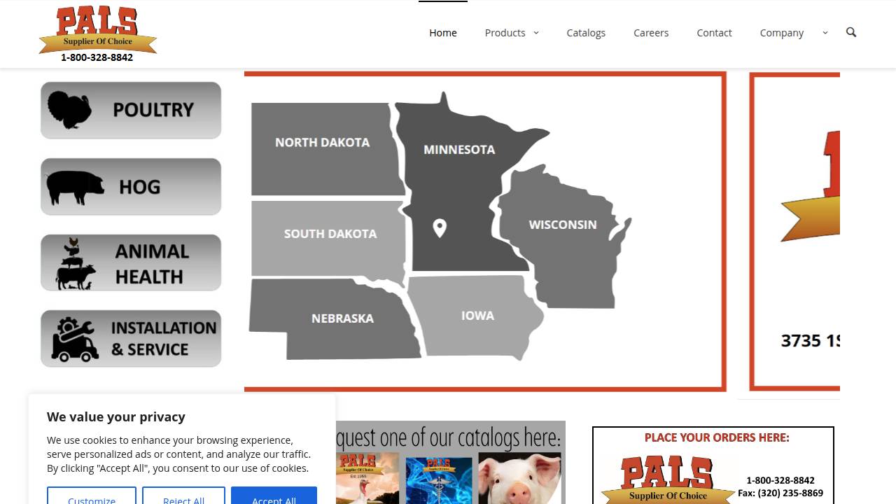 Pals INC website screenshot