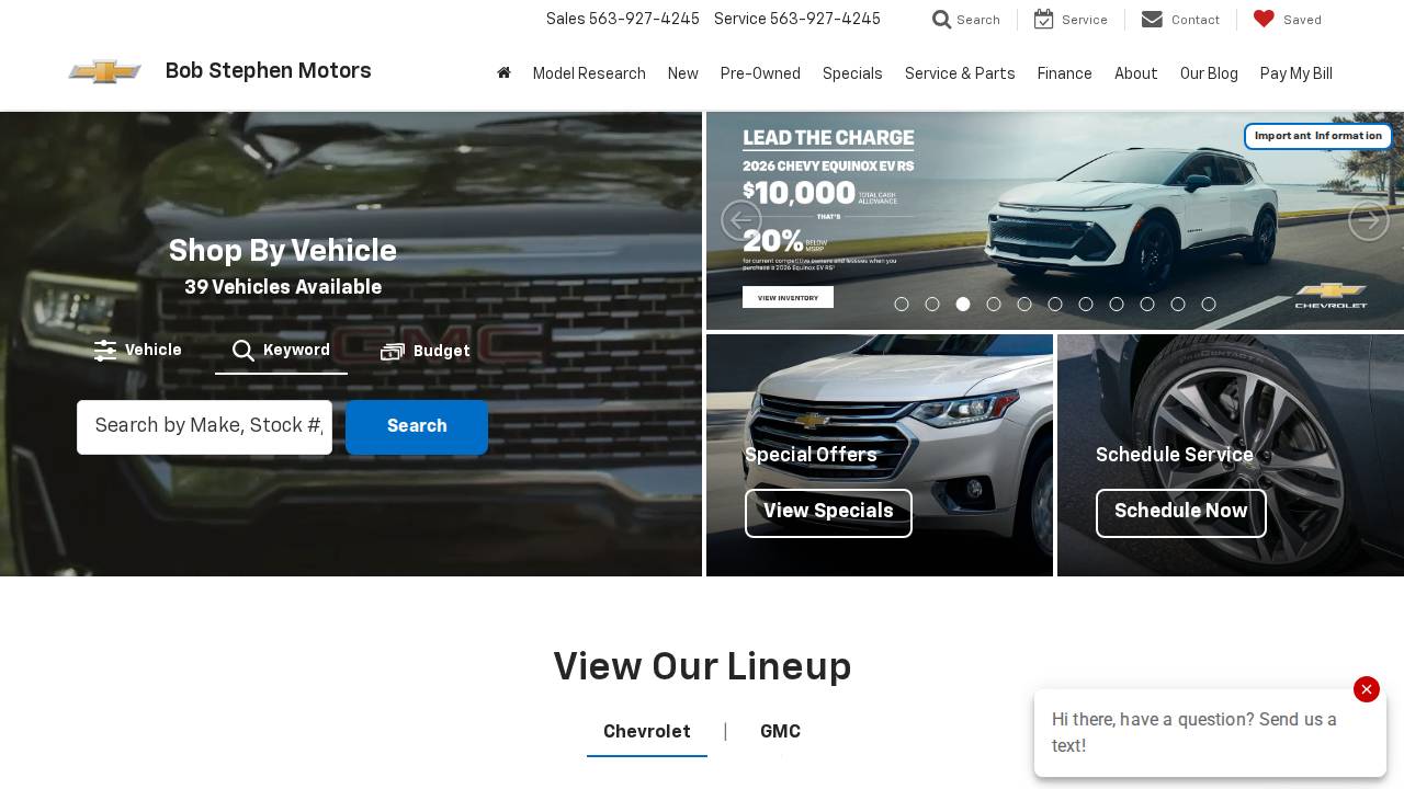 BOB Stephen Motors - INC website screenshot