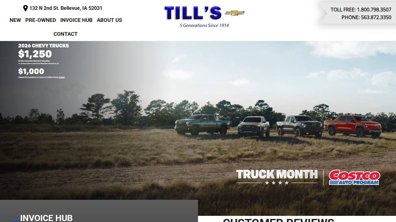 Till's Garage INC website screenshot
