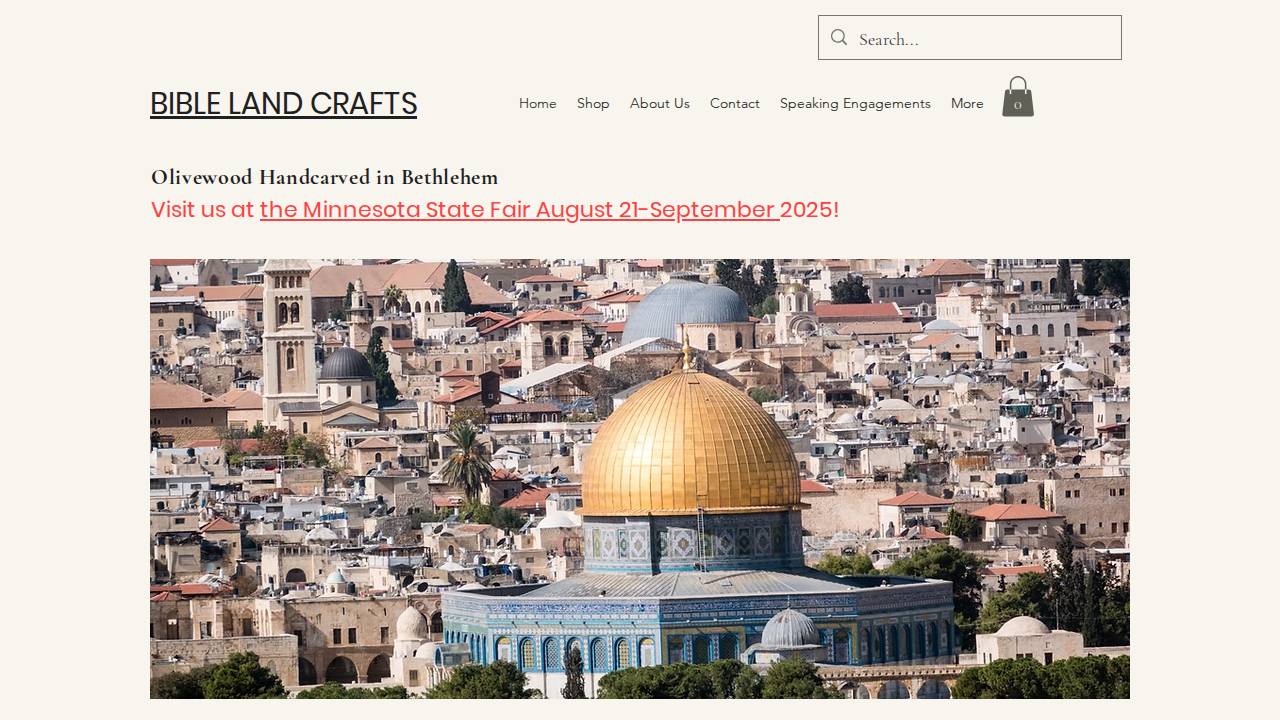 Bible Land Crafts; Kawas,michel J & Sharon E website screenshot