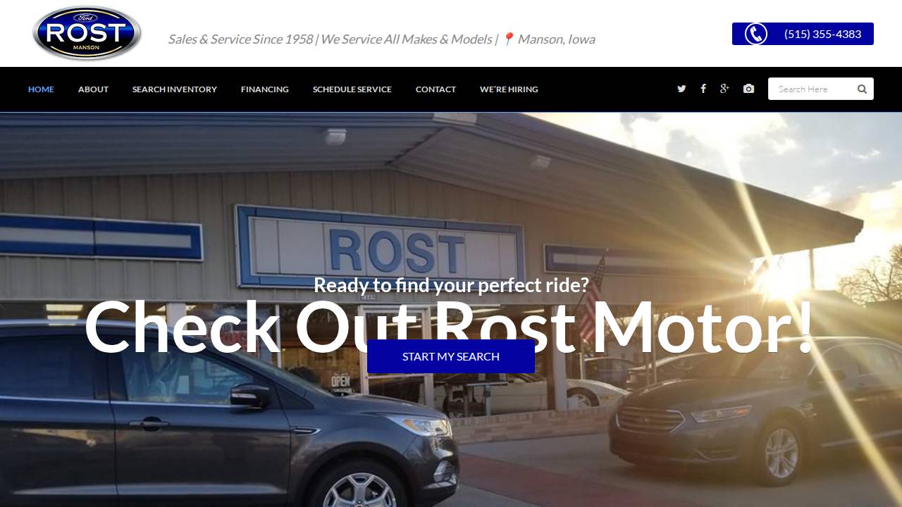 Rost Motor INC website screenshot