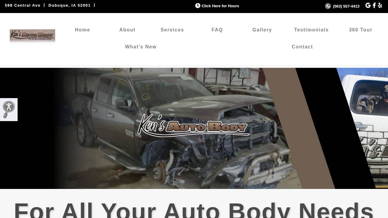 Hayden, KEN C; Kens Paint & Body website screenshot