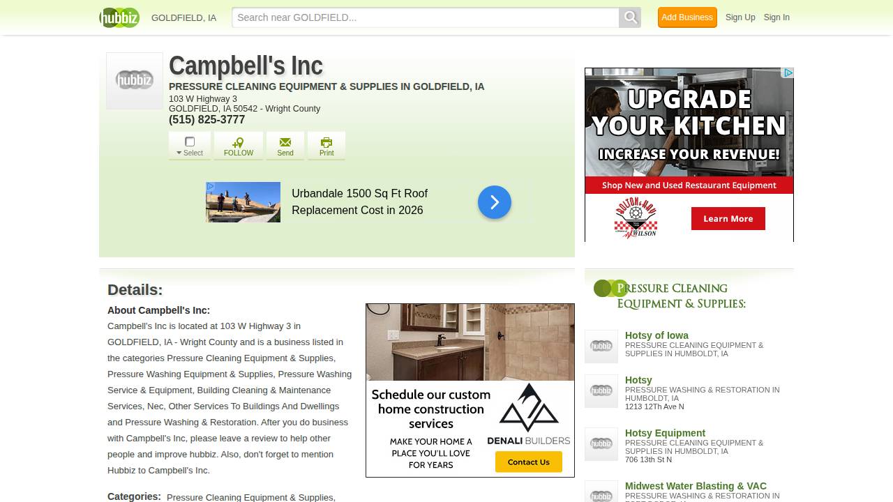 Campbell Iii, Robert; Campbell Electric website screenshot