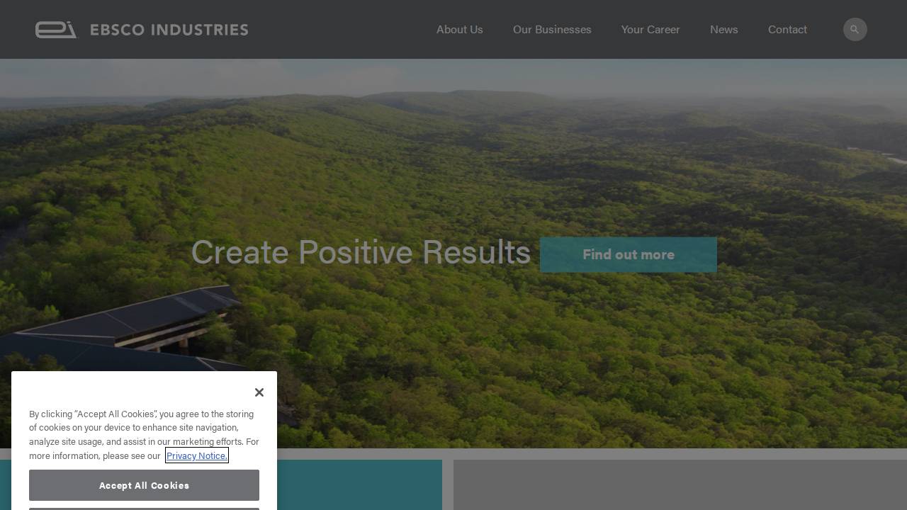 Ebsco Industries, Inc. website screenshot