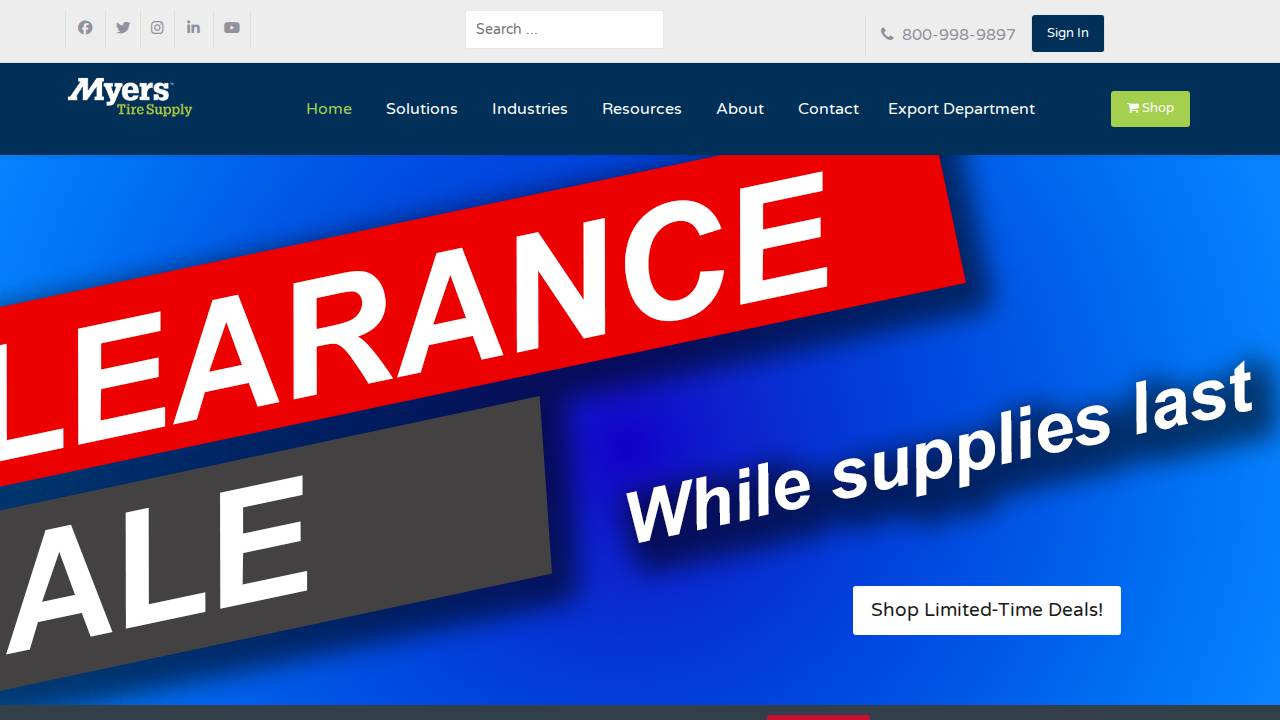 Myers Industries Inc website screenshot