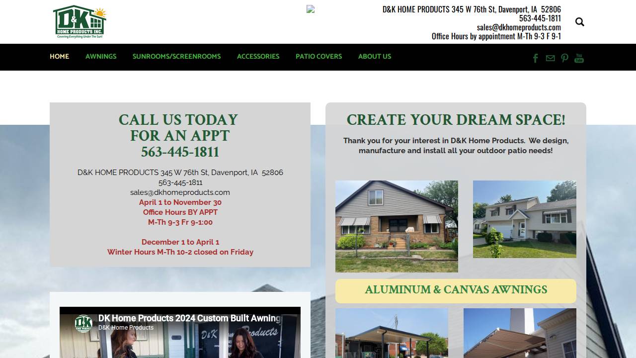 D&K Home Products INC website screenshot