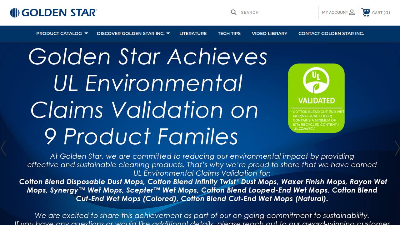 Golden Star INC website screenshot