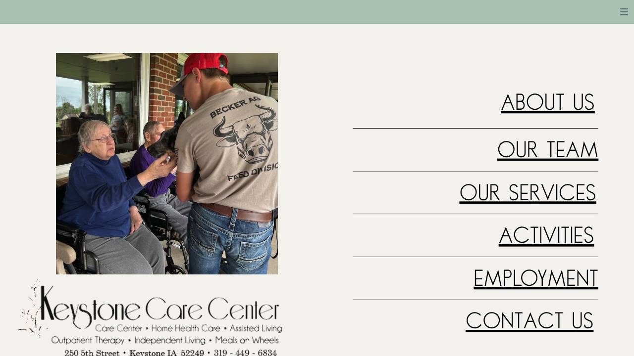 Keystone Nursing Care Center website screenshot